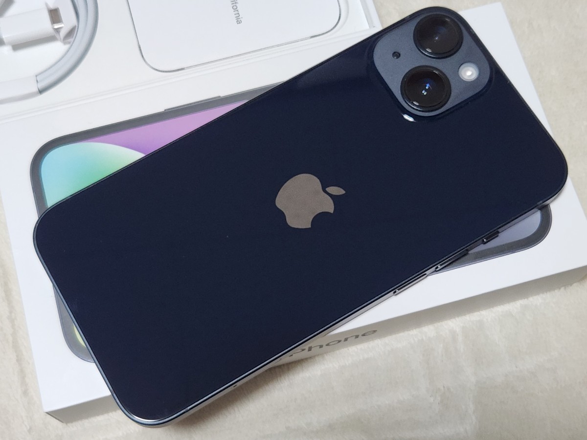 新品同等品】バッテリー100% Apple iPhone 14 128GB 国内 ミッドナイト