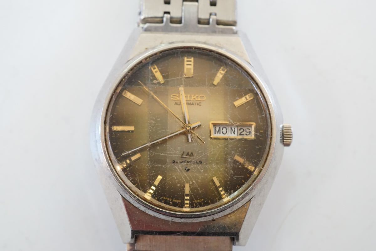 う08244/SEIKO セイコー/5アクタス/自動巻/メンズ腕時計/21石/文字盤