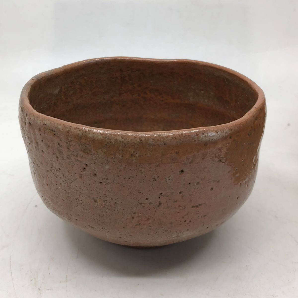 中村道年造 赤茶碗 楽茶碗 共箱 茶道具 茶道具 共箱 八事窯