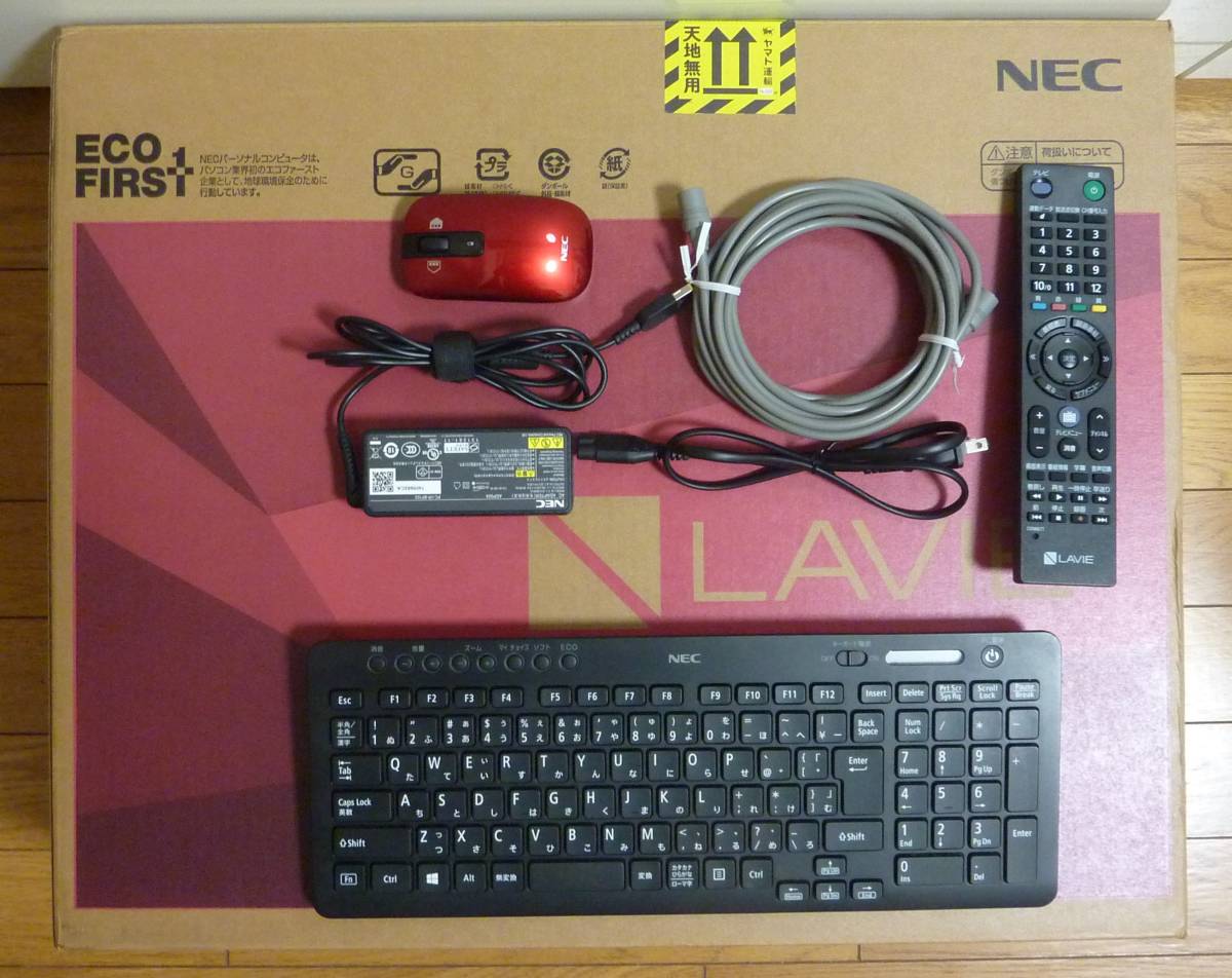 NEC PC-DA370GAR デスクトップパソコン LAVIE Desk ラズベリーレッド