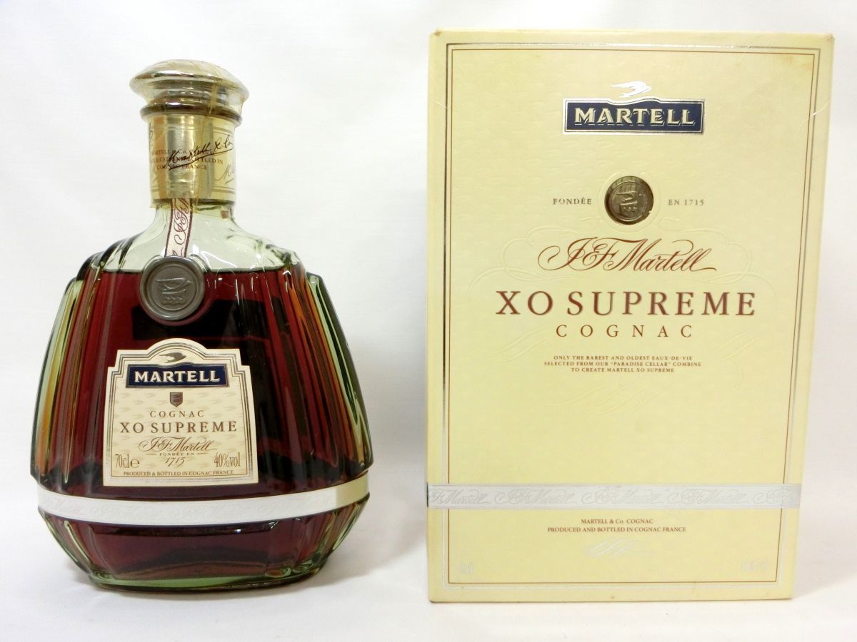 1000円スタート 酒 COGNAC MARTELL XO SUPREME グリーンボトル 700ml