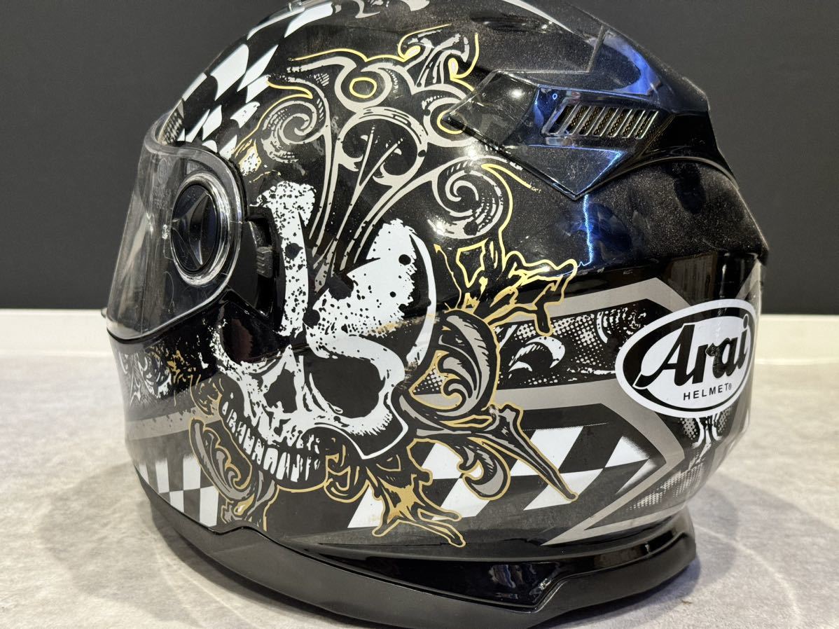 Arai アライ フルフェイスヘルメット スカル 美中古 Lサイズ バイク