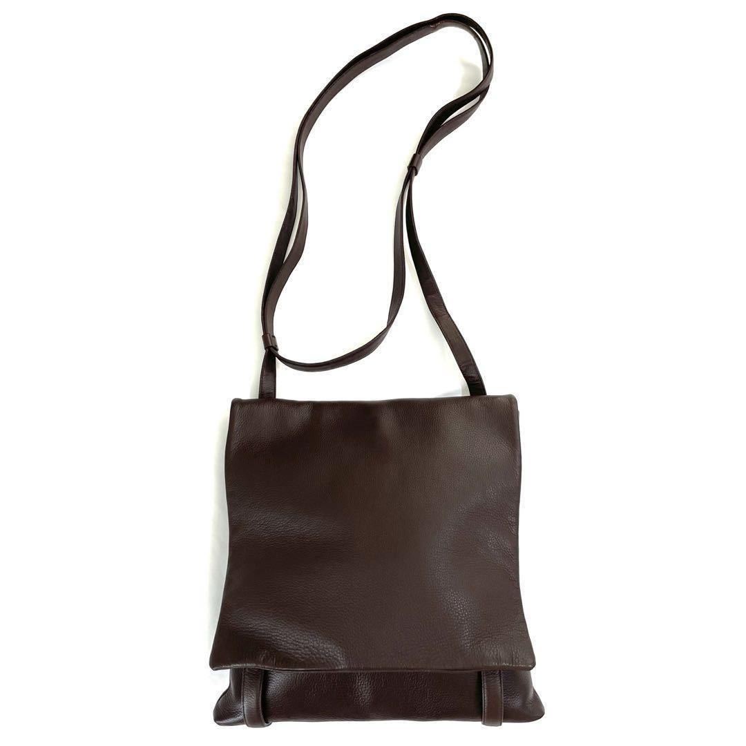 BOTTEGA VENETA / ボッテガヴェネタ 【希少 美品】オールレザー メッセンジャー ショルダーバッグ メンズ 大容量 ビジネス 斜掛け