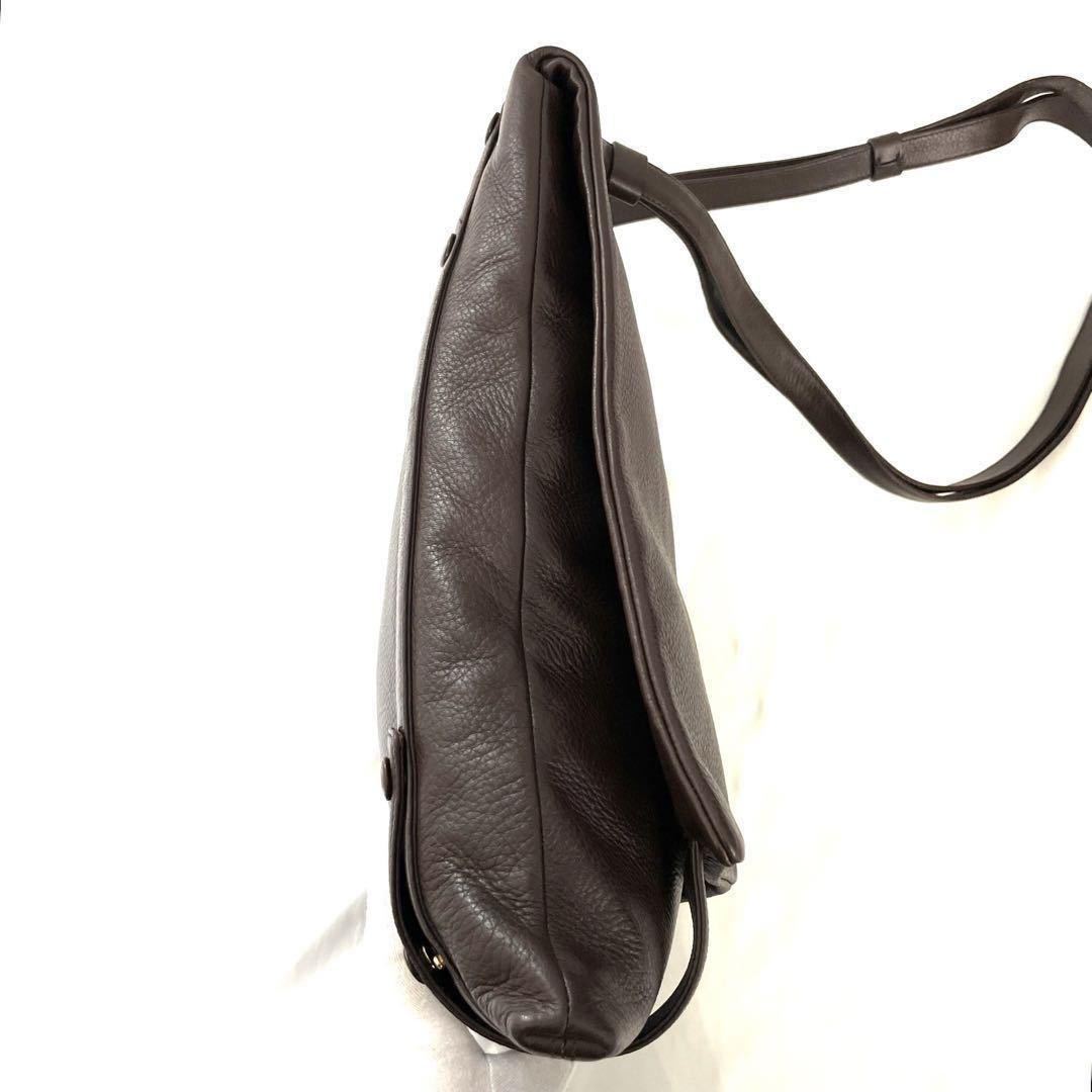 BOTTEGA VENETA / ボッテガヴェネタ 【希少 美品】オールレザー メッセンジャー ショルダーバッグ メンズ 大容量 ビジネス 斜掛け