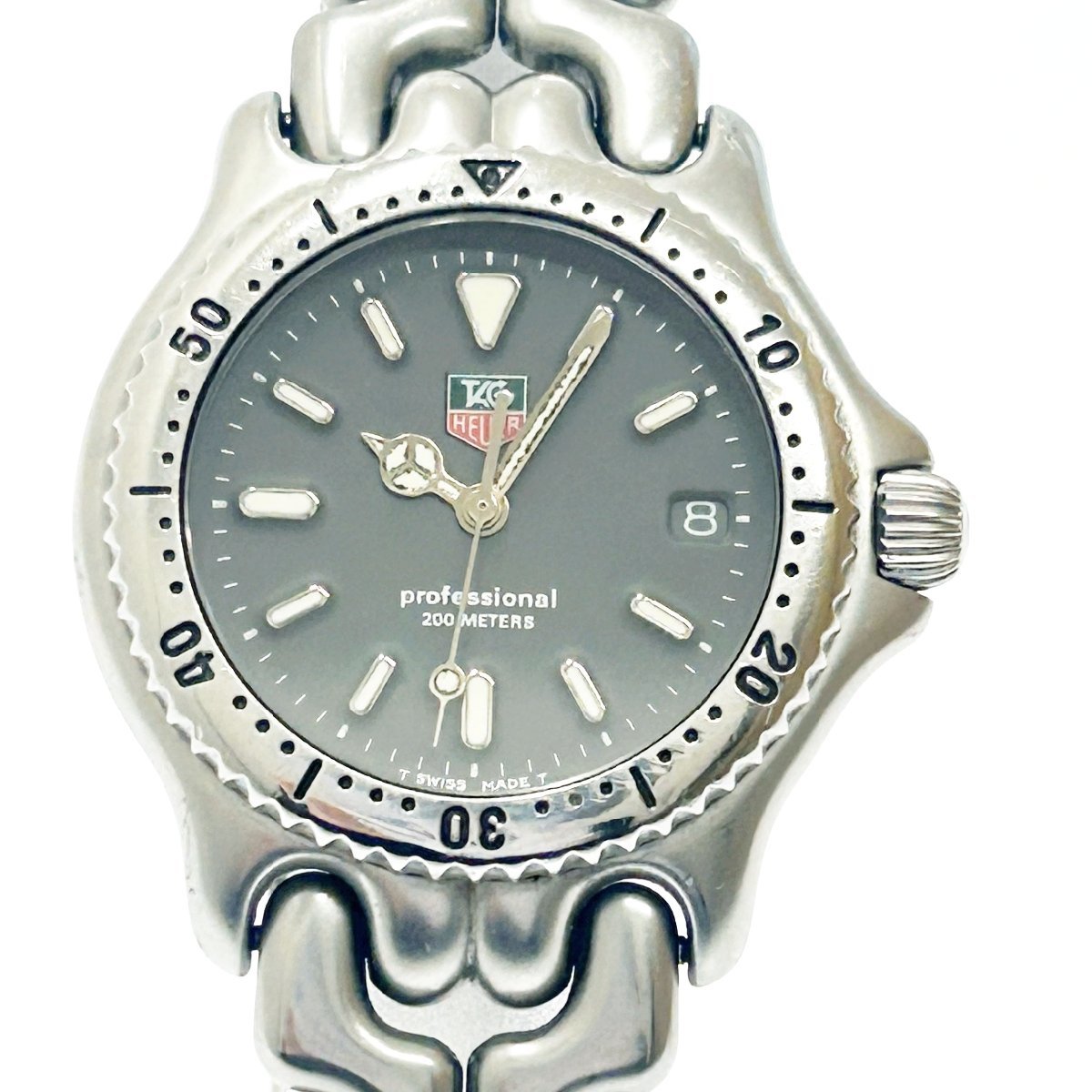 1円スタート】TAG HEUER タグホイヤー S99.213M/E セル SS グレー文字 