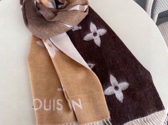 LOUIS VUITTON ルイ・ヴィトン マフラー グラデーション ブラウン