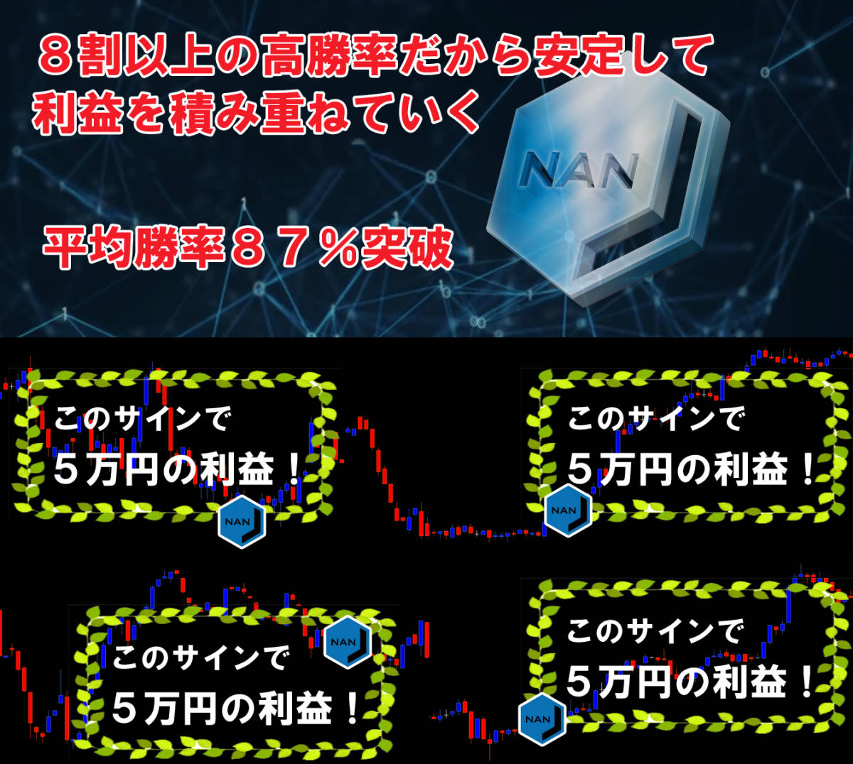 NANJ バイナリーオプション 【勝率87% 118勝17敗】 サインツール シグナルツール ハイローオーストラリア システム
