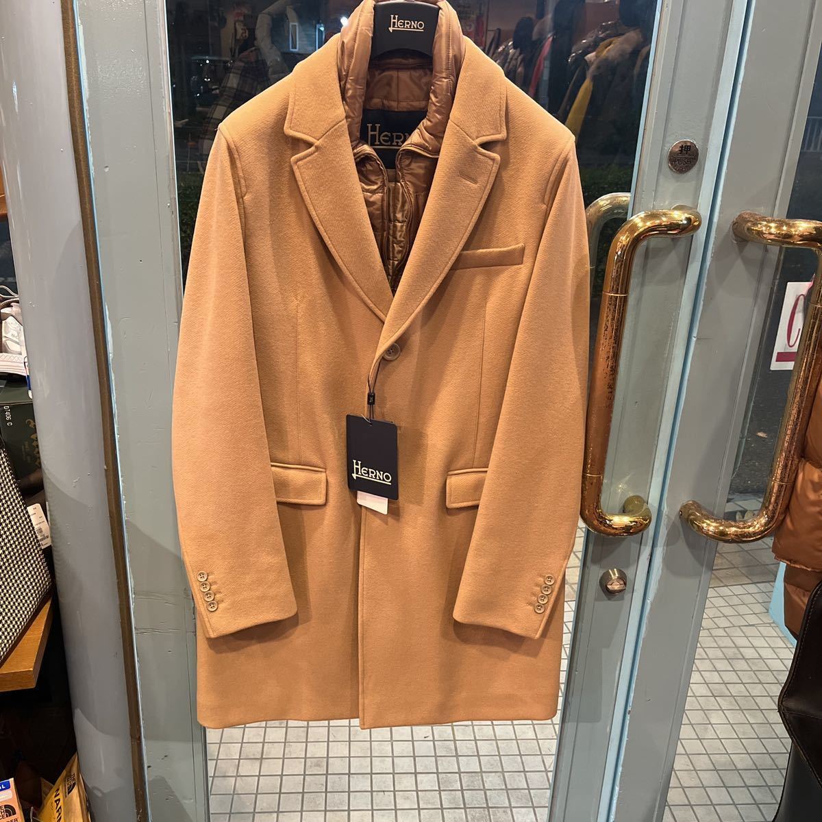 Ｄ*Ａ様 HERNO ヘルノ　グレー チェスターコート ダウンライナー付き　44 HERNO ヘルノ グレー チェスターコート ダウンライナー付き 44