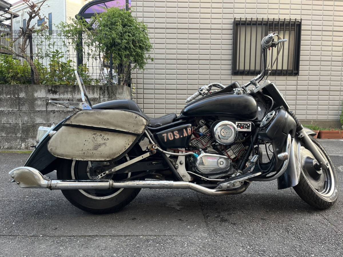 マグナ250 フィッシュテールマフラー VT Magna クラシック2in1マフラー