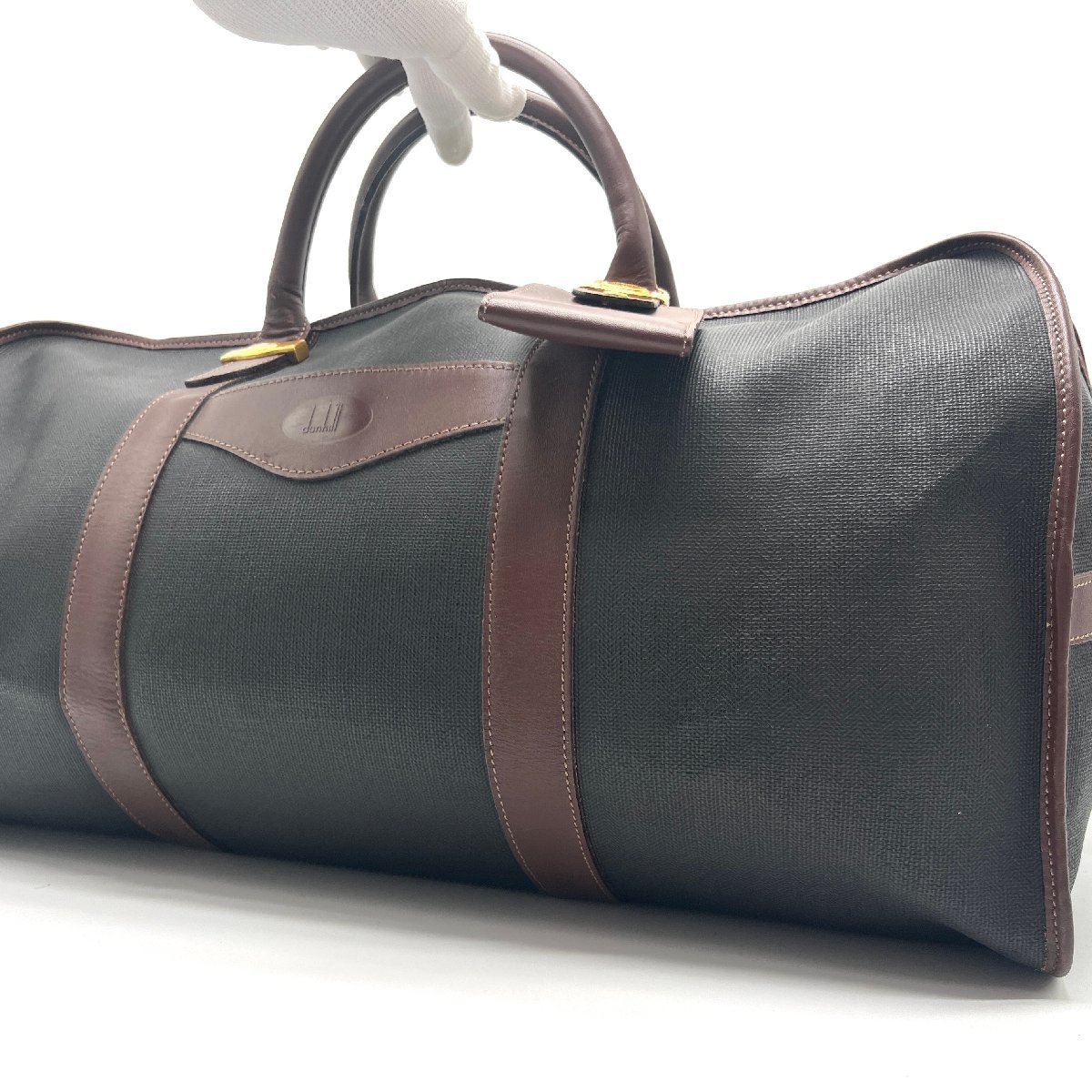 dunhill ダンヒル ボストンバッグ PVC レザー 旅行かばん トラベル