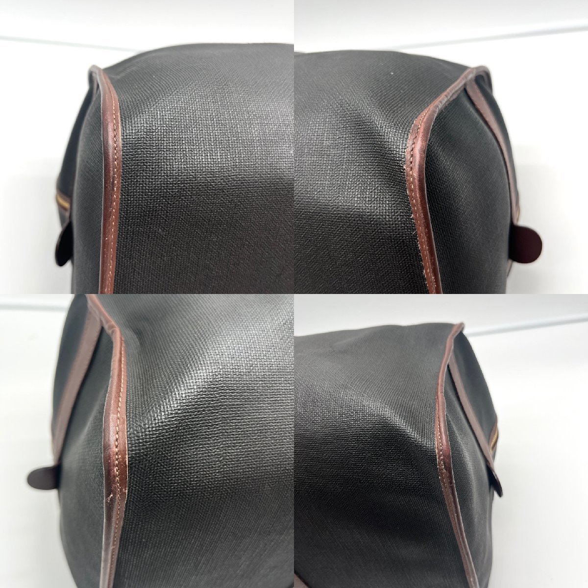 dunhill ダンヒル ボストンバッグ PVC レザー 旅行かばん トラベル