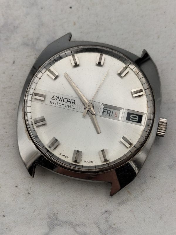 エニカ.オーシャンパールメンズ腕時計自動巻き【稼働品】 