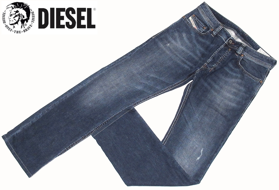 美品 DIESEL ディーゼル SAFADO 0069K スリムストレート インディゴ ストレッチ デニムパンツ ジーンズ W29 正規品 メンズ