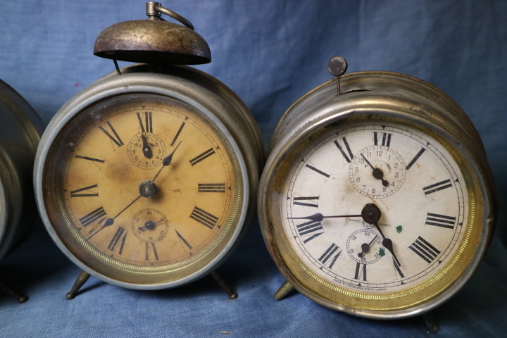 置時計 4台 検昭和レトロジャンク部品取り精工舎珍品希少骨董オブジェ時代