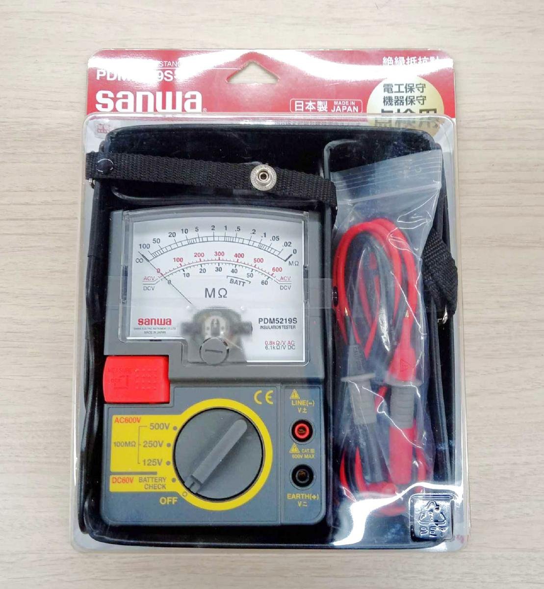 未開封品] SANWA 三和電気計器 絶縁抵抗計 PDM5219S-P 電工保守 機器