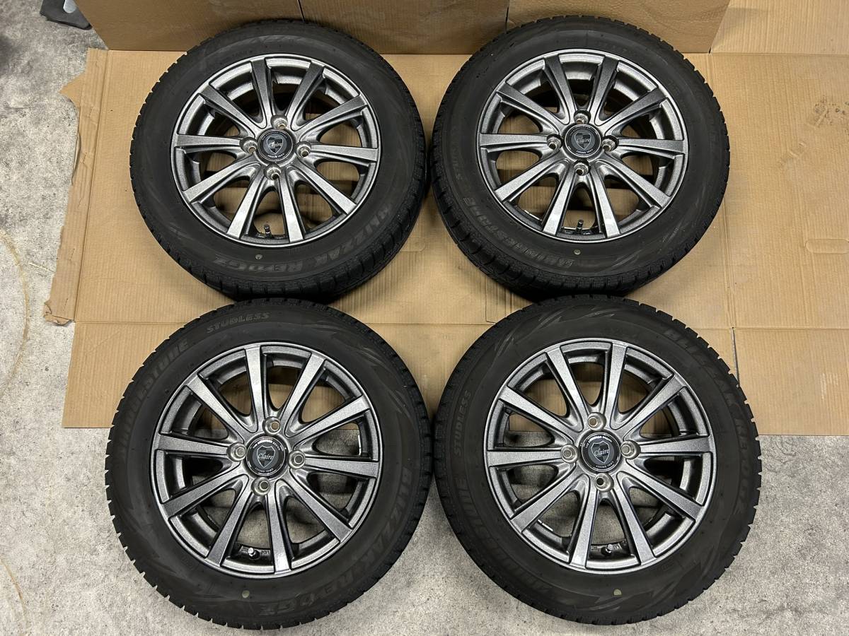 BRIDGESTONE BLIZZAK REVO GZ　155/65R14　スタッドレスタイヤ付きホイール4本セット