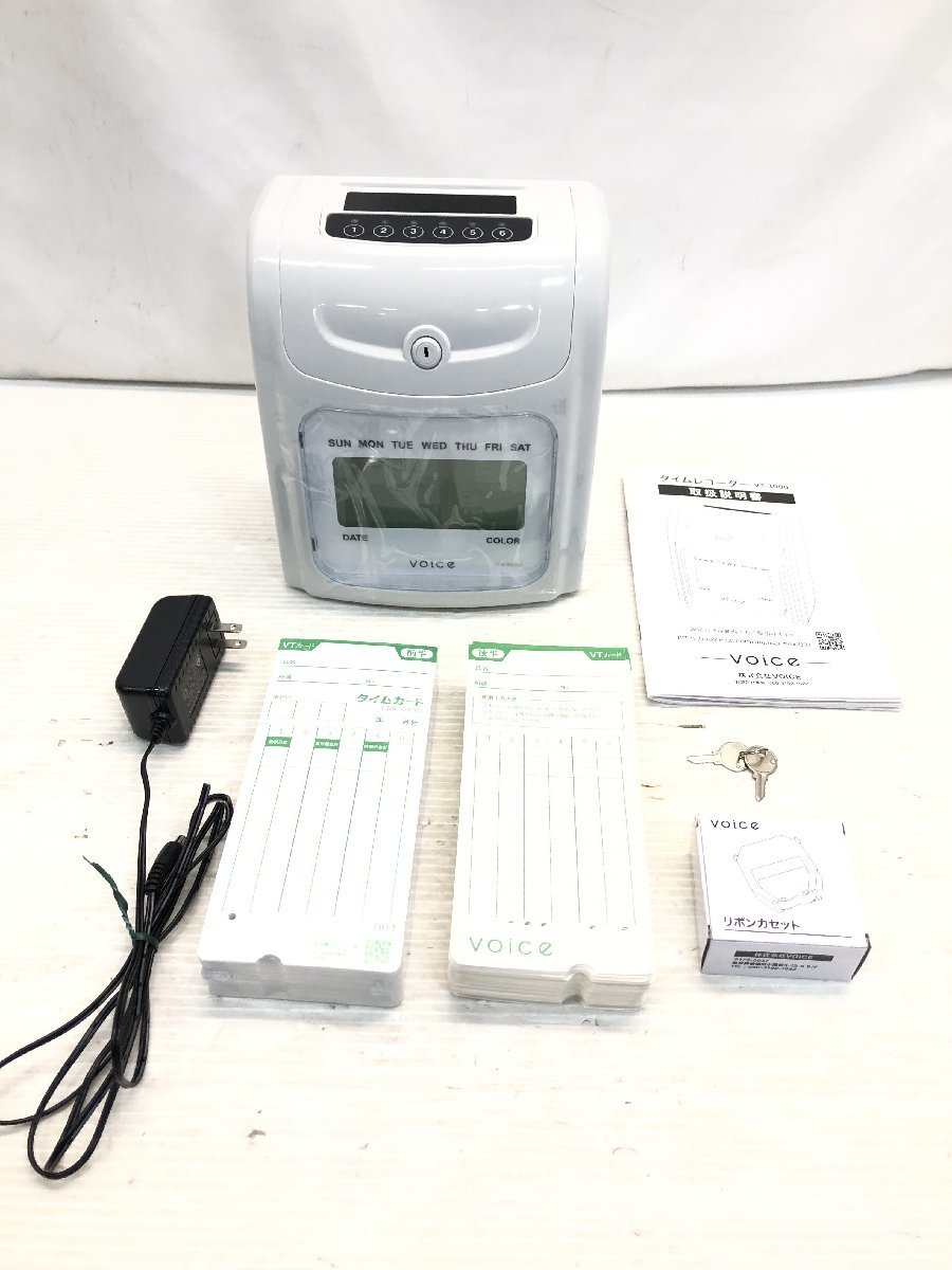 B27343 Voice タイムレコーダー VT-3000 タイムカード 鍵付き 事務用品