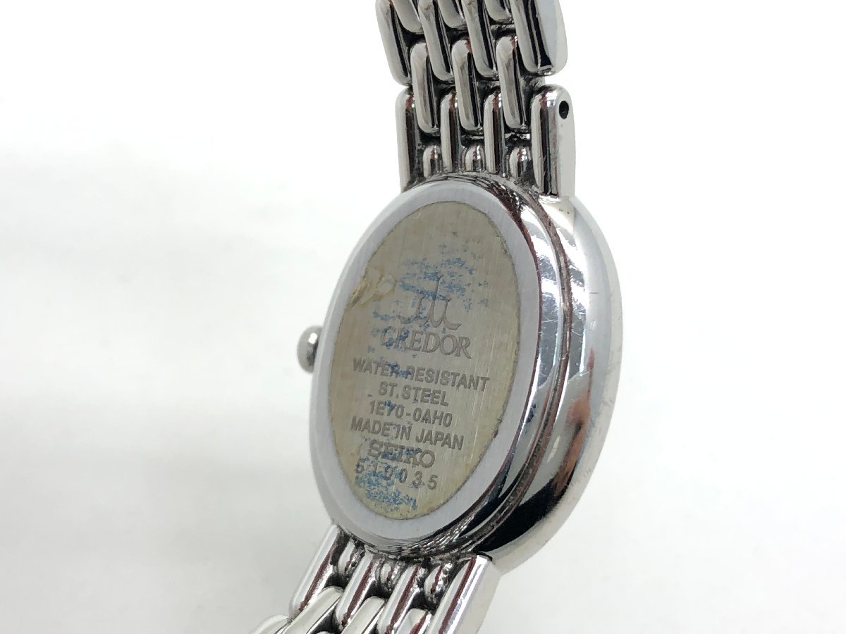 SEIKO クレドール 1E70-0AH0 ダイヤベゼル クォーツ 腕時計 レディース 