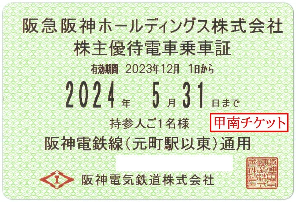 山陽4 電車バス 株主優待乗車証 半年定期 2023.11.30 送料無料 山陽