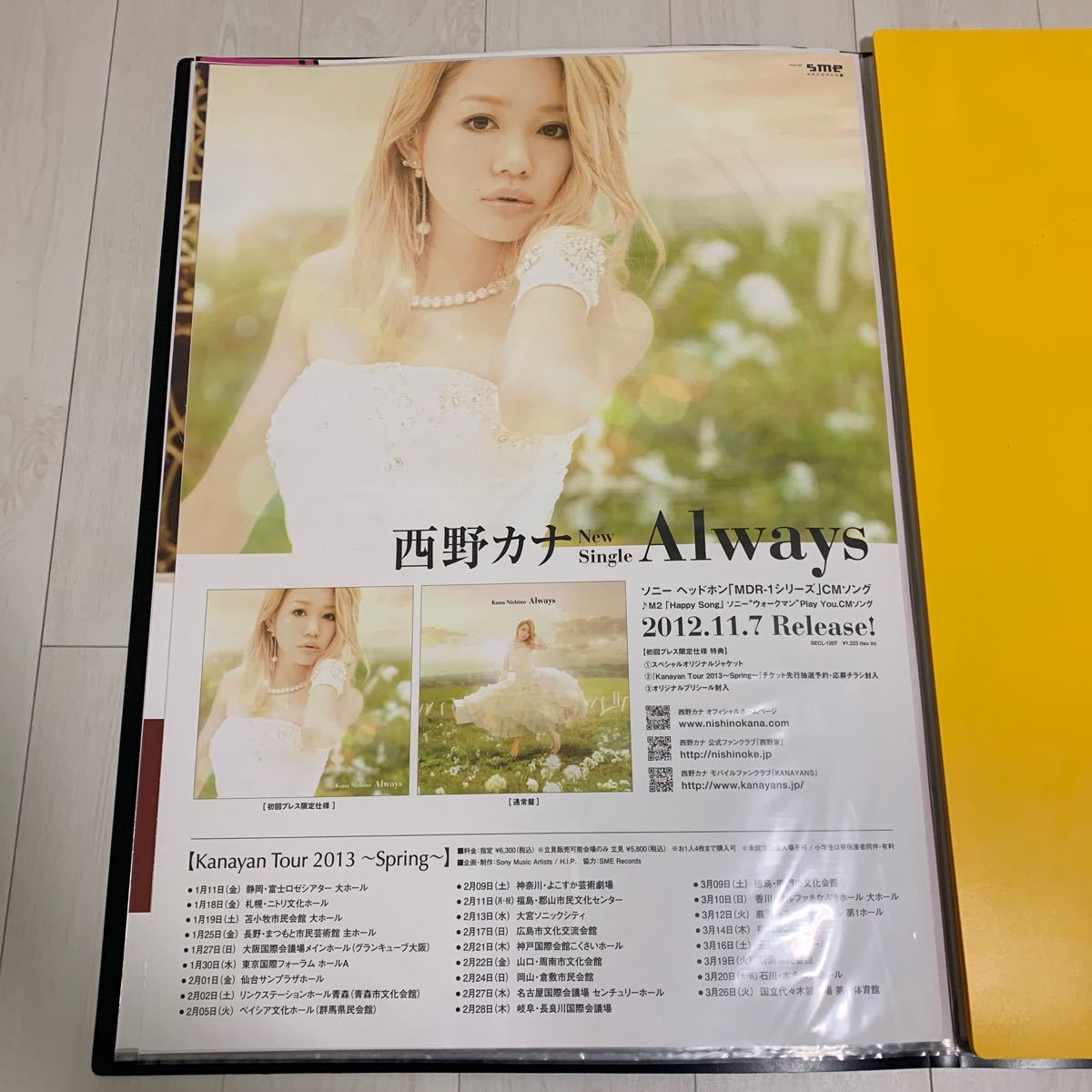 西野カナ AIWAYS 告知ポスター 非売品 西野カナ 非売品 ポスター