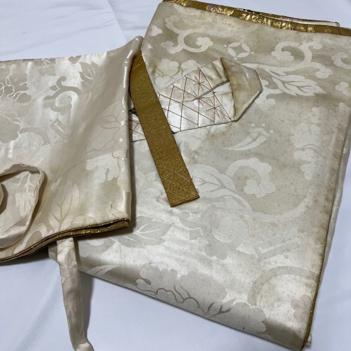 金襴七条袈裟】【七条袈裟】 冬用 鳳凰柄 正絹 法要 葬儀 仏具 僧侶 