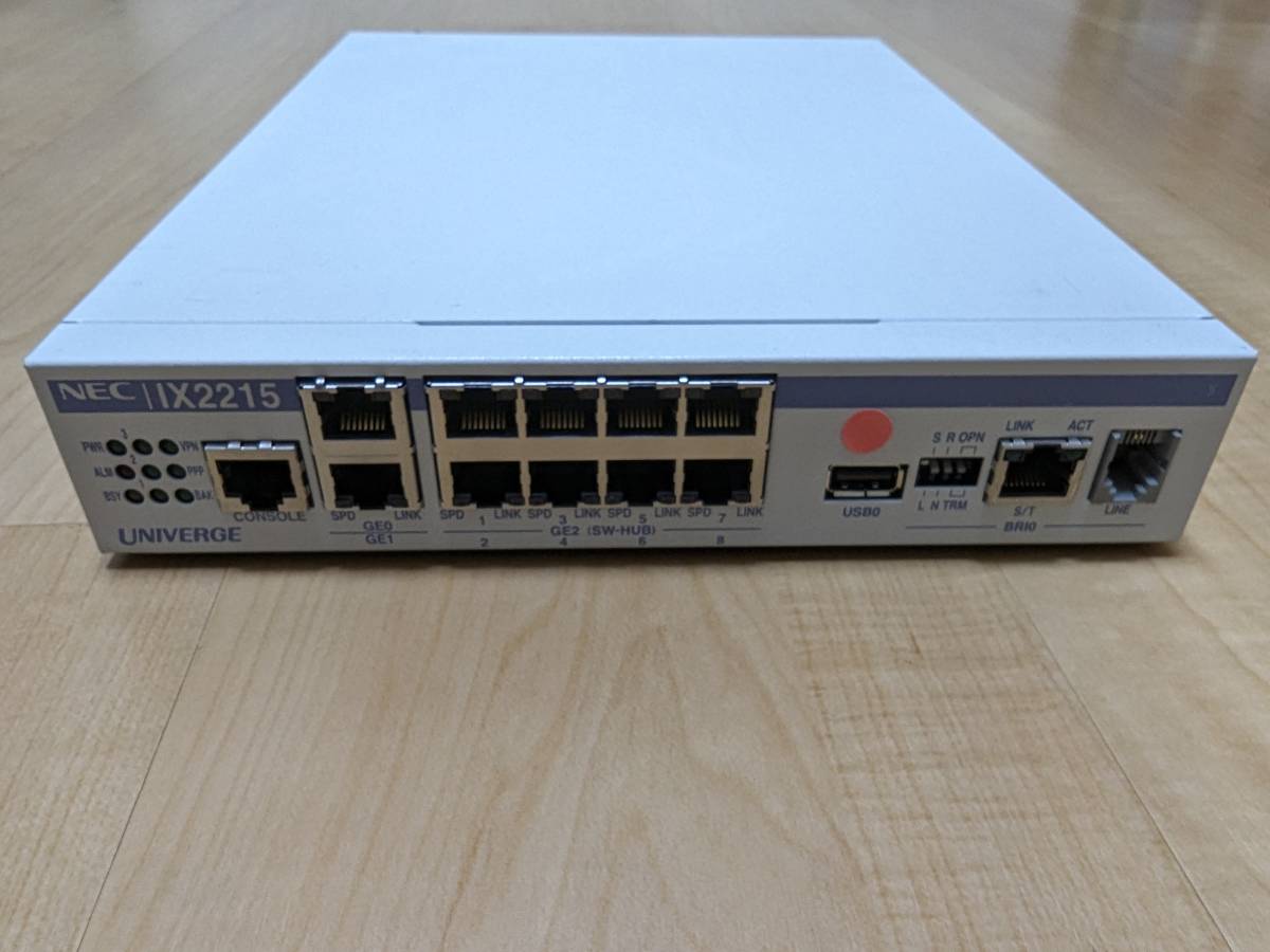 動作確認・初期化OK2台セット NEC NEC UNIVERGE IX2215 ルーター 初期