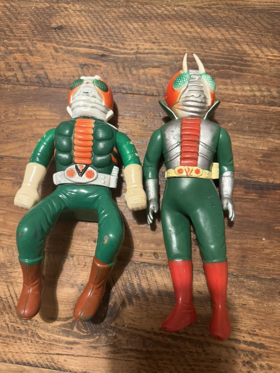 仮面ライダーV3 ミニソフビ人形 当時物 無版権 パチ 無版権 当時物