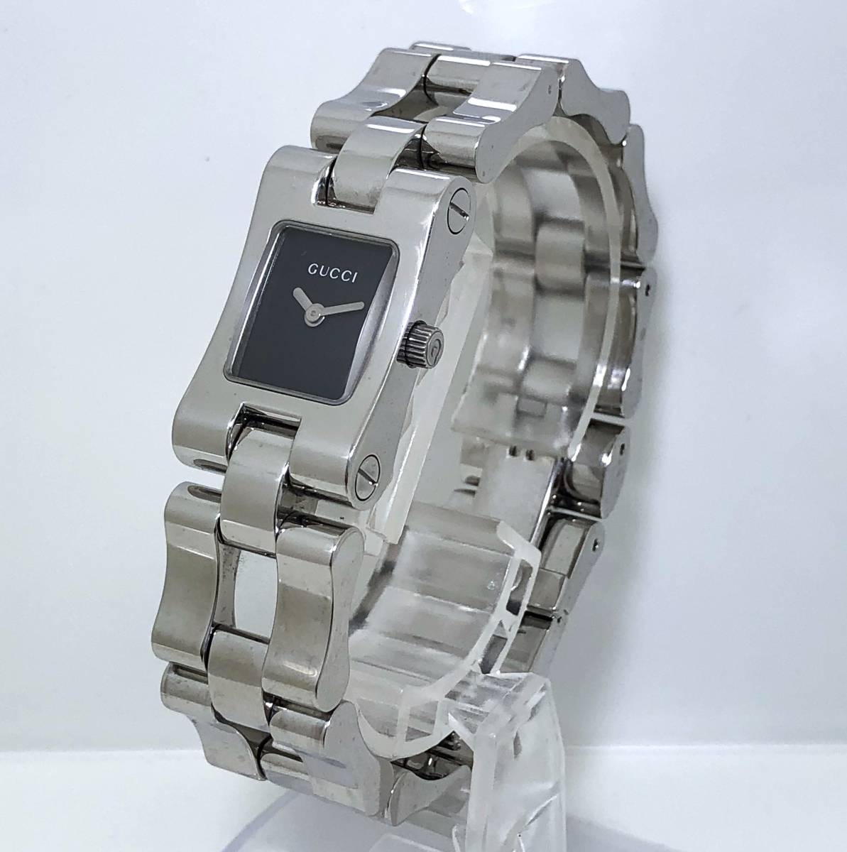 時計☆1円~☆GUCCI (グッチ)☆2350L☆クォーツ腕時計☆黒文字盤☆『VR 910』