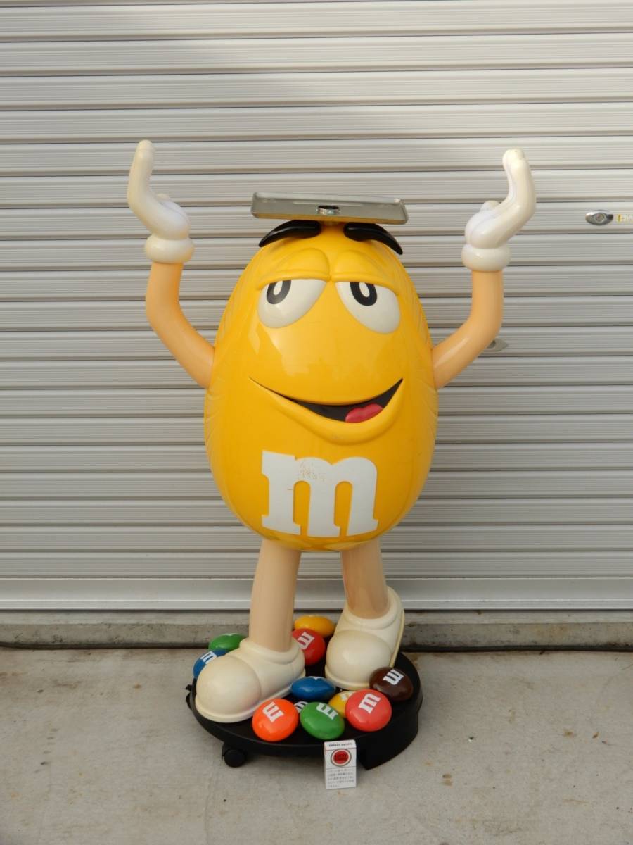 【SHIOMIDAI】M&M's 等身大黄色(中古品） ☆m&m's 等身大フィギュア イエロー 黄色☆販促品/店頭ディスプレイ