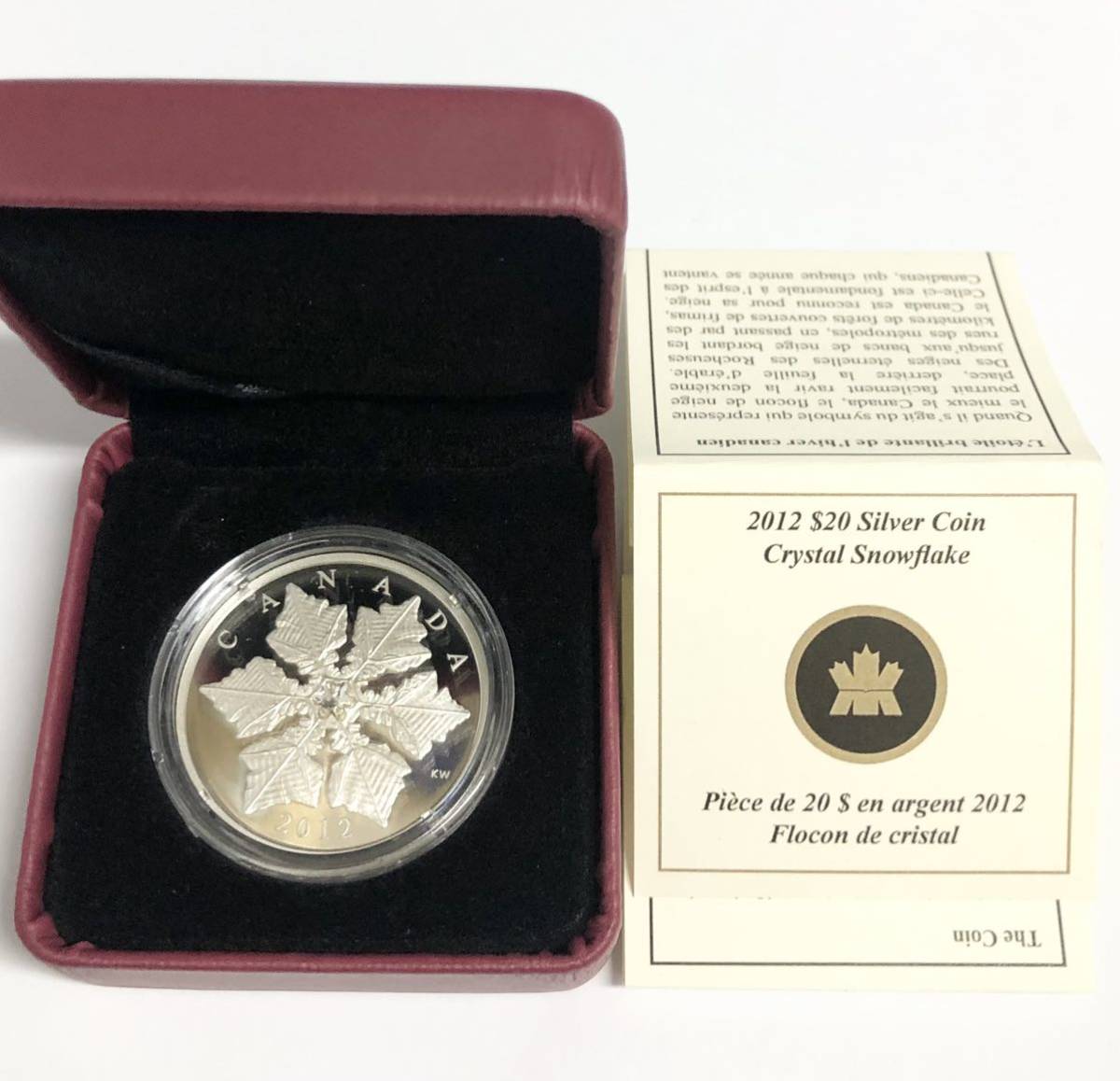 【超激得，大人気】 カナダ 2012 Crystal Snowflake 20ドル 銀貨 シルバー 箱付き(北アメリカ)｜売買されたオークション情報、yahooの商品情報をアーカイブ公開 - オークファン 北アメリカ