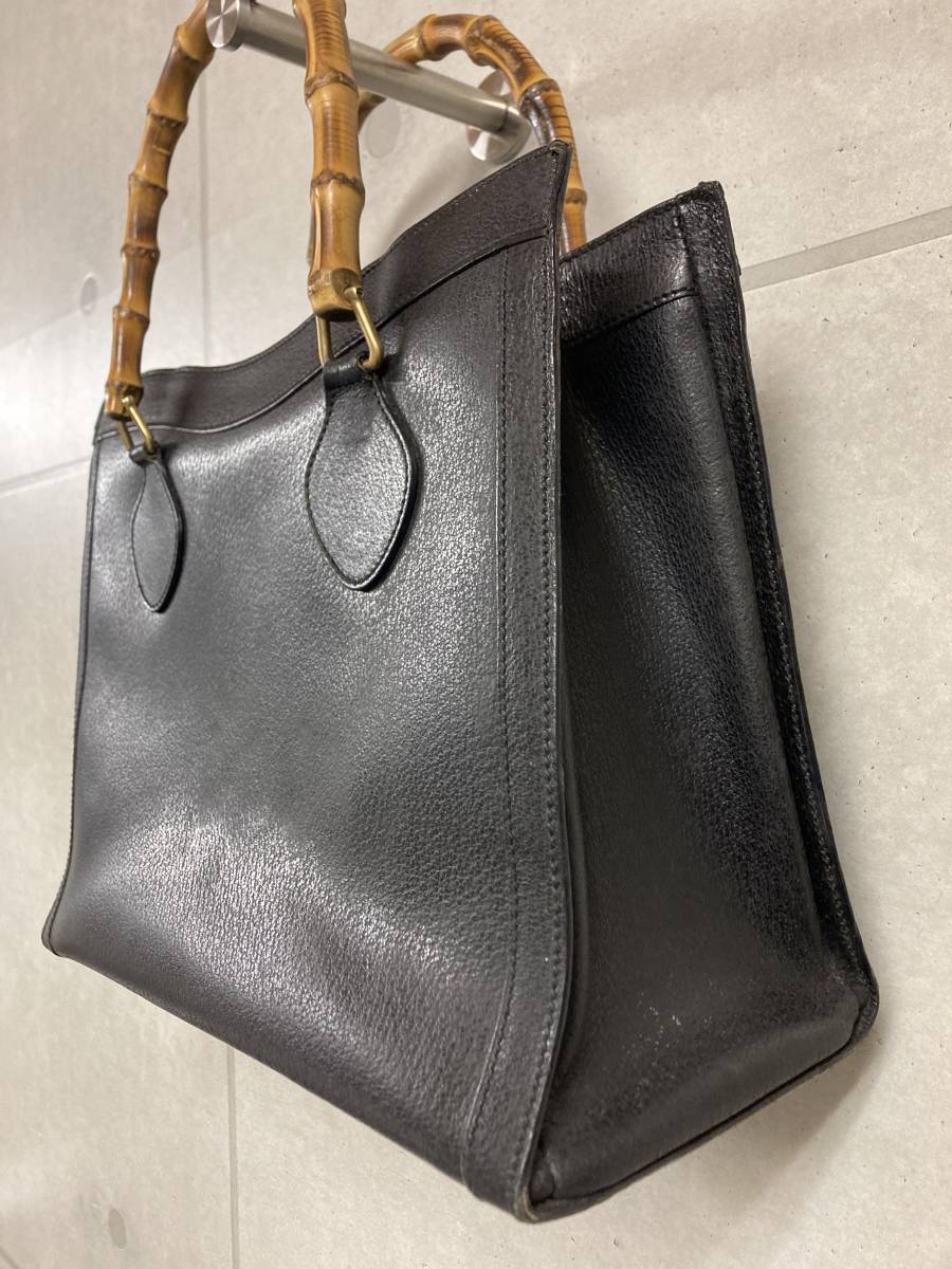 1円スタート！GUCCI グッチ オールドグッチ バンブー トートバッグ