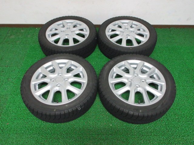 Y583【送料無料】165/55R15 超溝高 9分山 ブリヂストン スタッドレス VRX 19年 アルミ ホイールセット 4本 ホンダ 純正 Modulo 激安 N-BOX