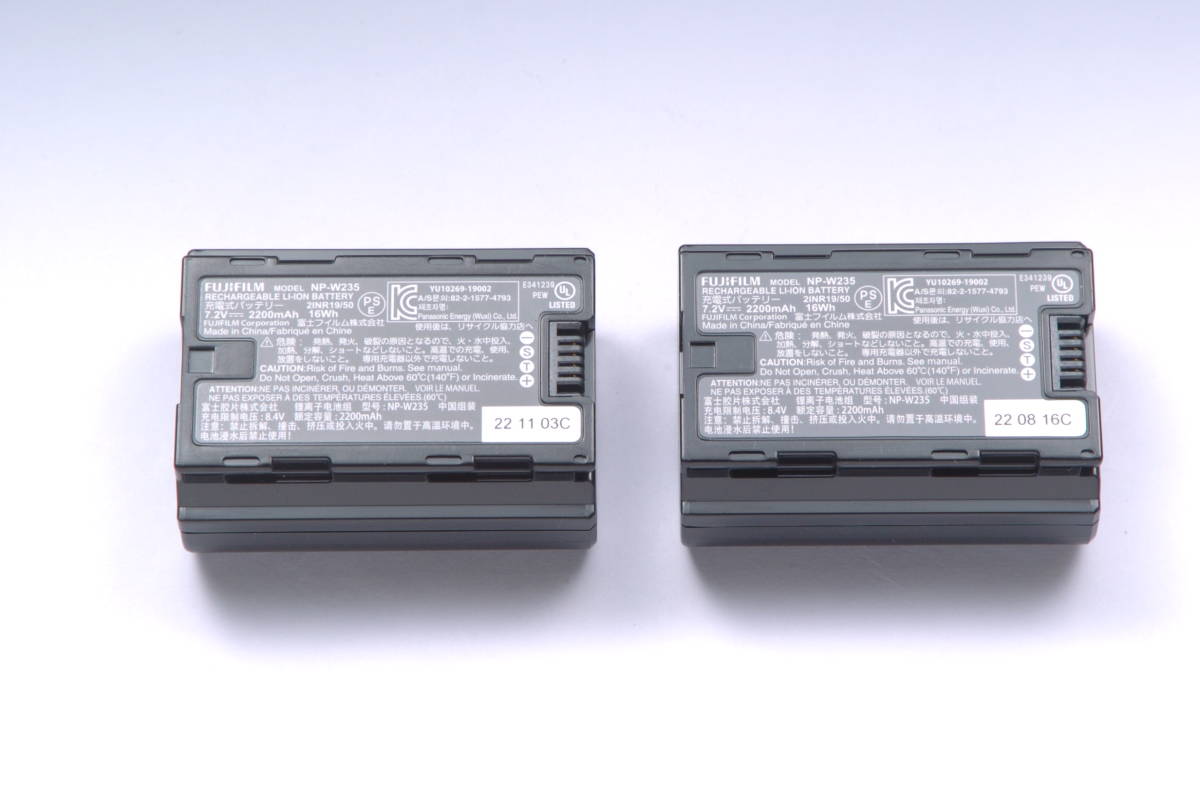 使用時間少 純正 FUJIFILM 充電式バッテリー NP-W235 2個 【公式通販】