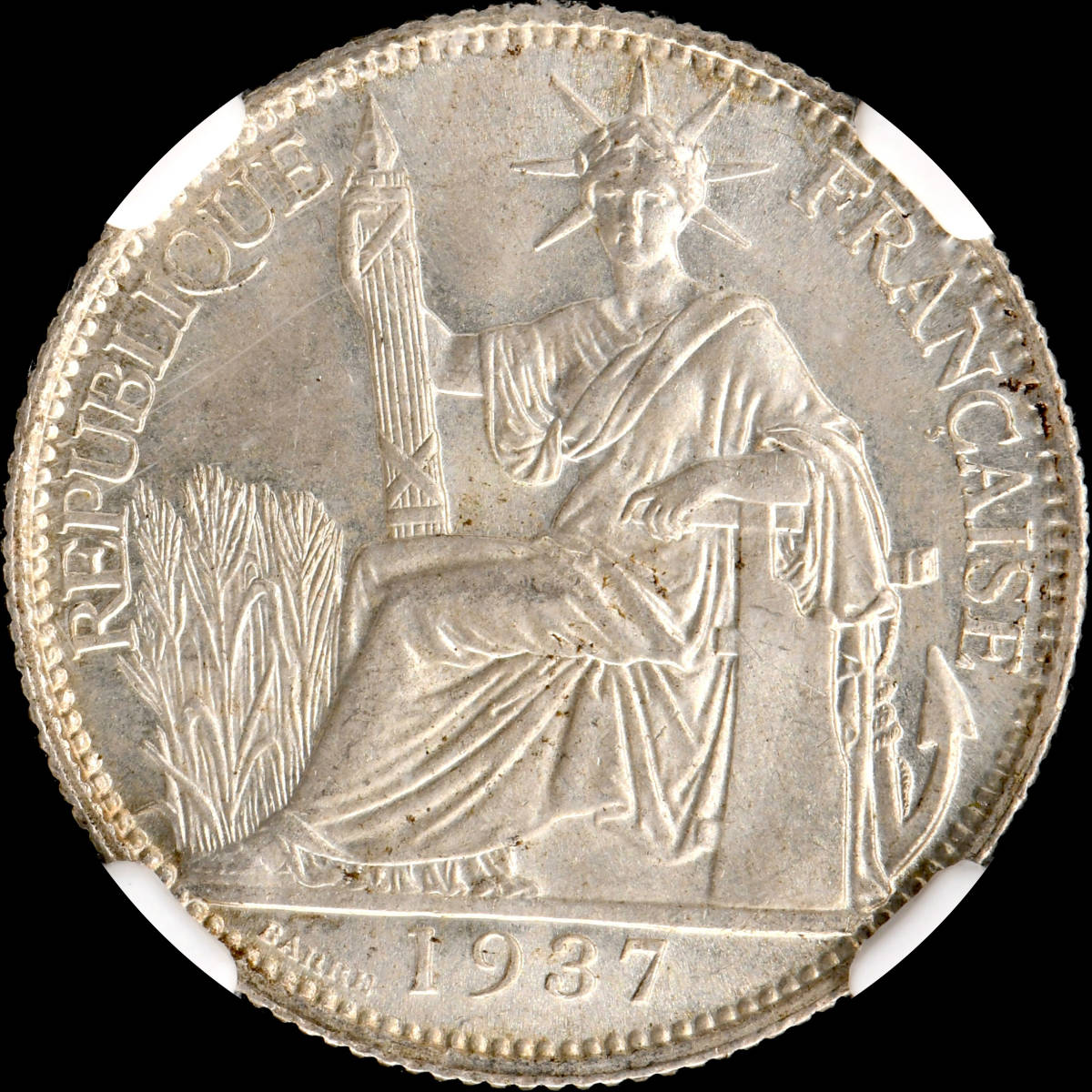 1937 フランス領インドシナ 銀貨 MS64 1937 フランス領インドシナ 銀貨 MS64