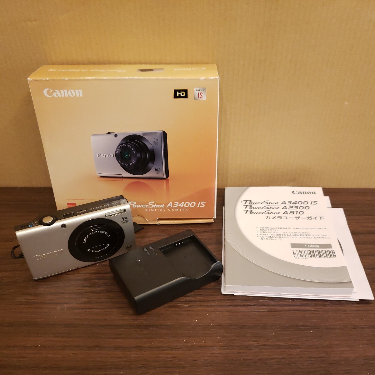 ☆美品☆ Canon PowerShot A3400 IS キャノン パワーショット デジタルカメラ シルバー