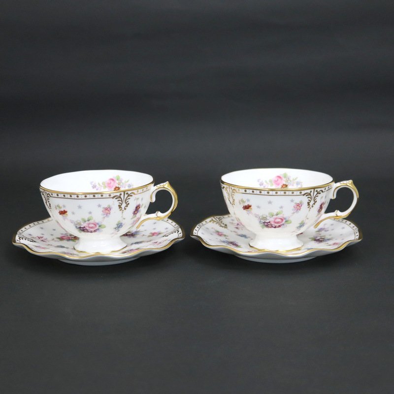 【Royal Crown Derby】ロイヤルクラウンダービー ロイヤルアントワネット カップ&ソーサー 2客セット/食器/Royal Antoinette/ij0574