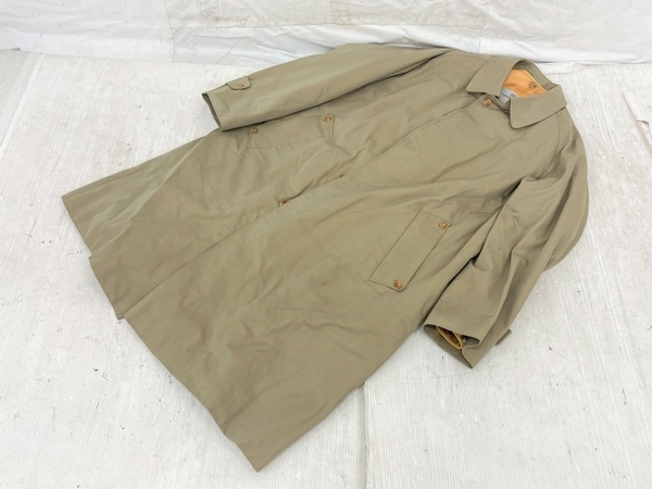 Aquascutum AQUA5 Trench Coat, Made in England, Men's Size XL (approx.) unclear navy blue type Vintage Second Hand