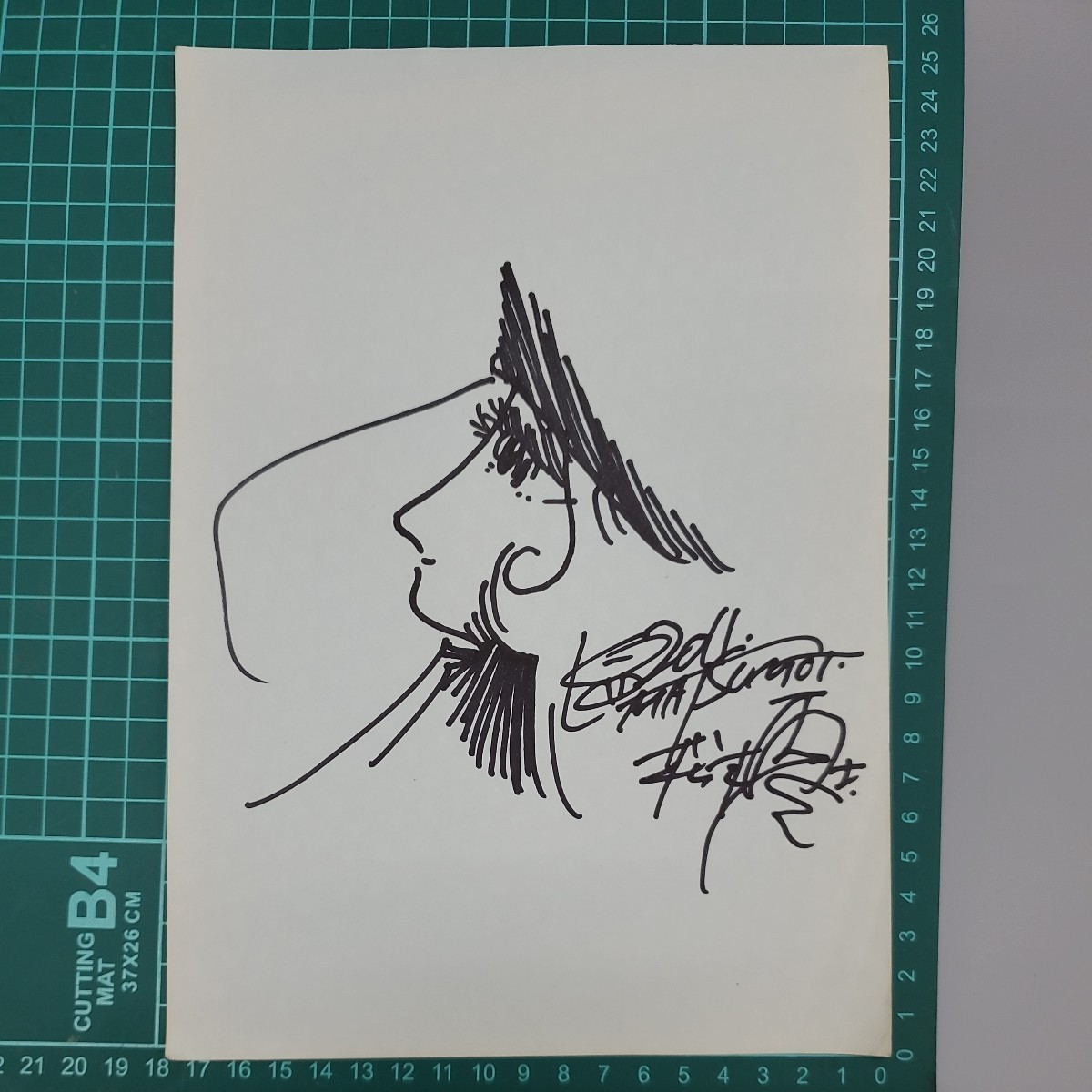 模写 松本零士 銀河鉄道999 メーテル サイン 色紙 より小さめな薄紙に