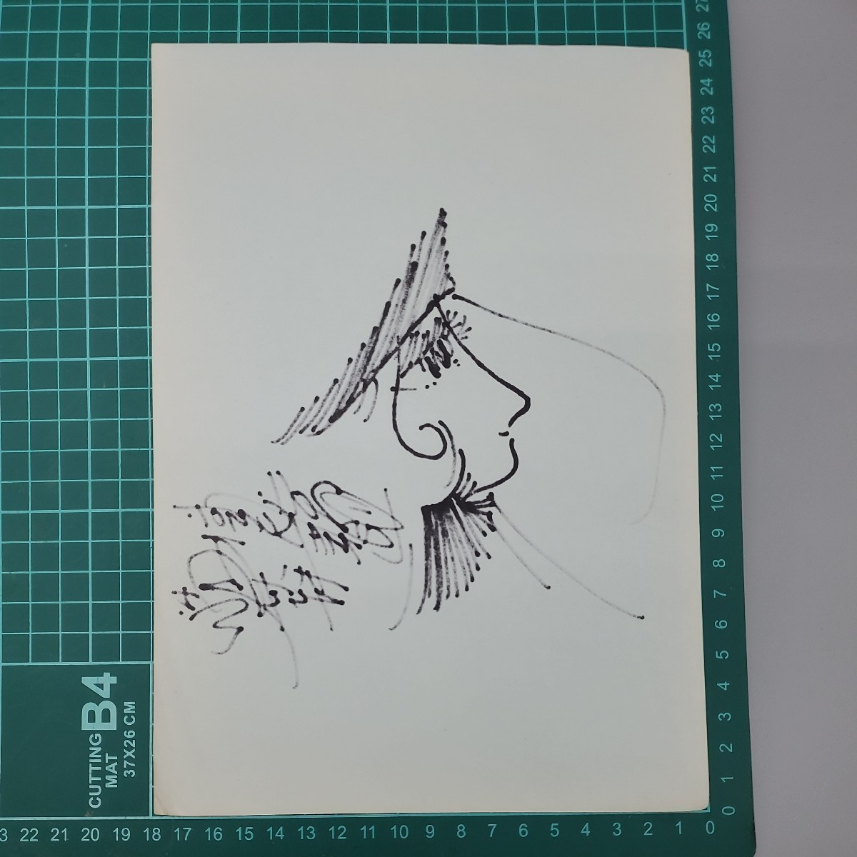 模写 松本零士 銀河鉄道999 メーテル サイン 色紙 より小さめな薄紙に