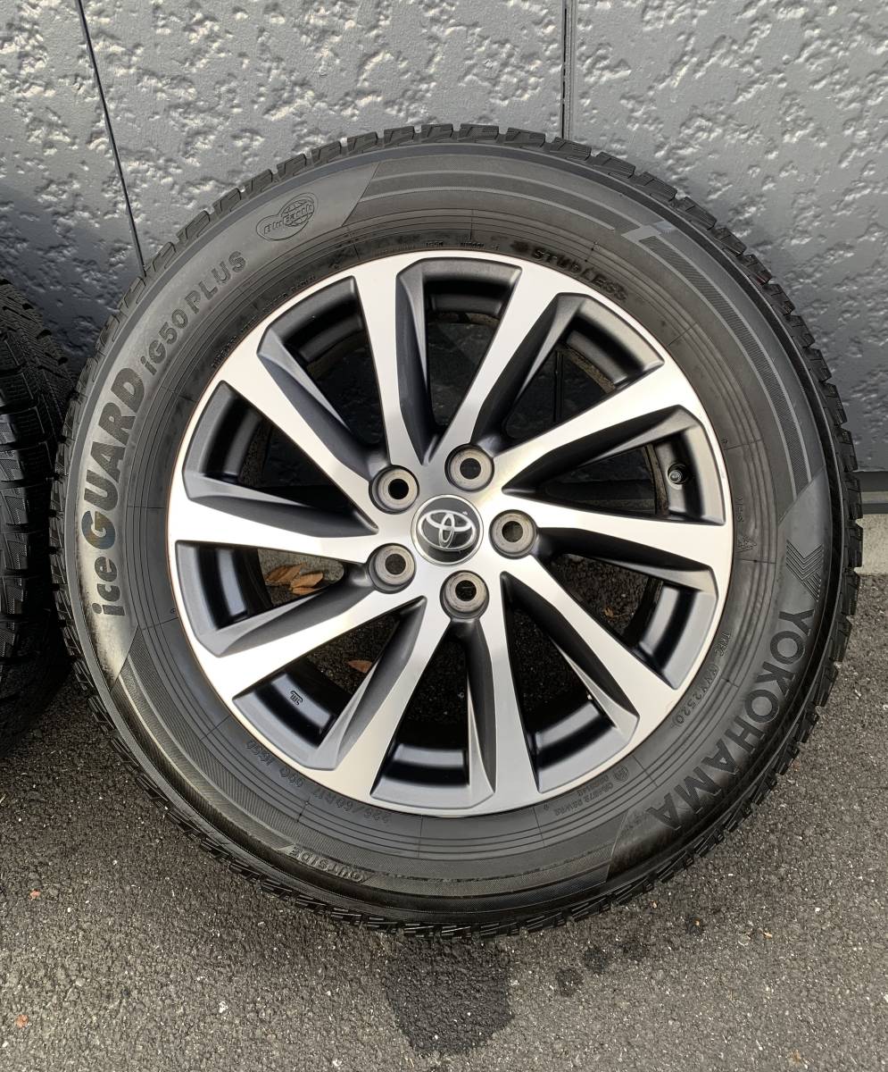 スタッドレスタイヤセット アルファード純正17インチ 225/60R17 ※中古品_2