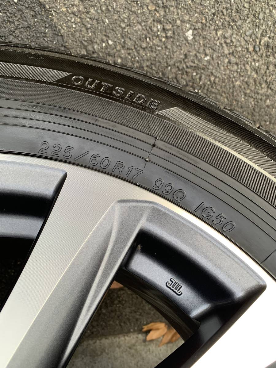 スタッドレスタイヤセット アルファード純正17インチ 225/60R17 ※中古品_3