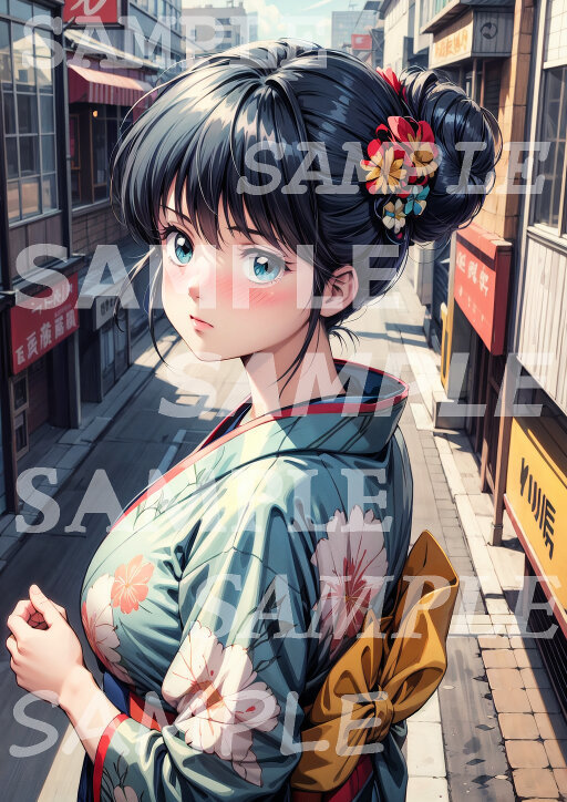 きまぐれオレンジロード 鮎川まどか A4ポスター 同人イラスト アート