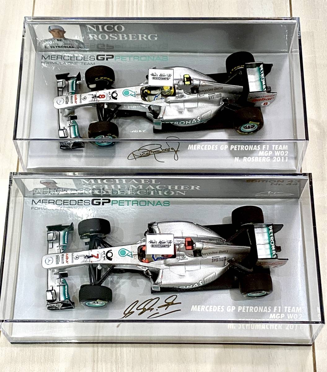 ミニチャンプス メルセデスGP シューマッハ ミニチャンプス 1/43 メルセデスGP MGP W02 No.7 M・シューマッハ&No.8