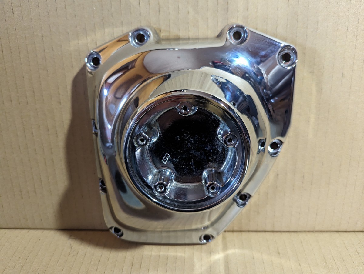 ハーレー純正 カムカバー 25362-01B クローム ツインカム 新車外し ハーレー HD純正 ツインカム カムカバー タイマーカバー クローム