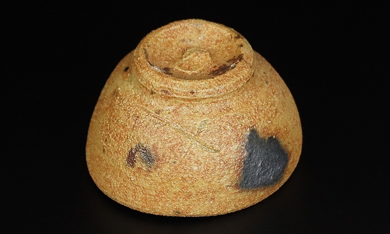 加藤高宏】秀逸作 黄瀬戸ぐい呑 加藤唐九郎 岡部嶺男 共箱 保証(黄瀬戸