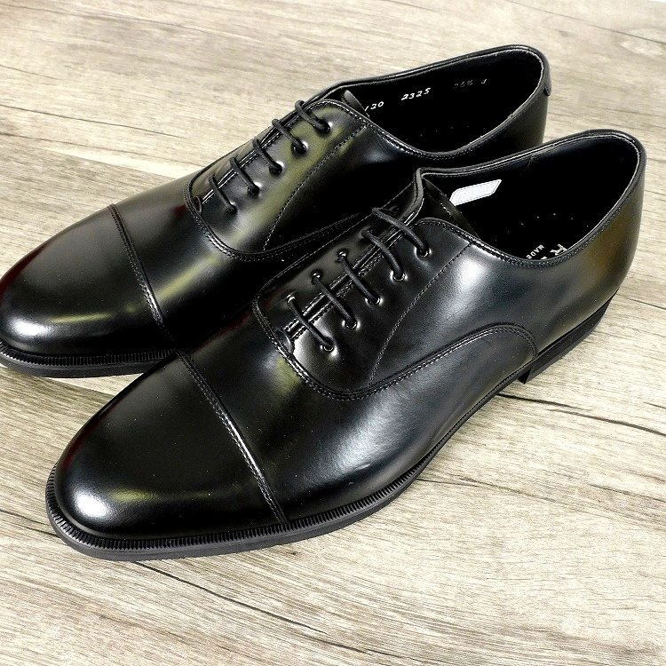 新品 1円～ リーガル REGAL ストレートチップ 内羽根式 26.5cm 黒