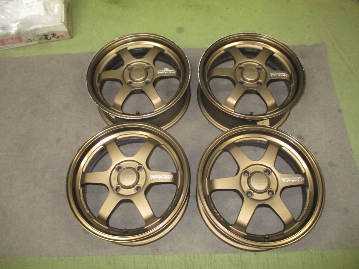 VOLK RACING TE37 KCR ブロンズ 15X5.5J PCD100/4H OFF45 L880Kコペンに使用_1
