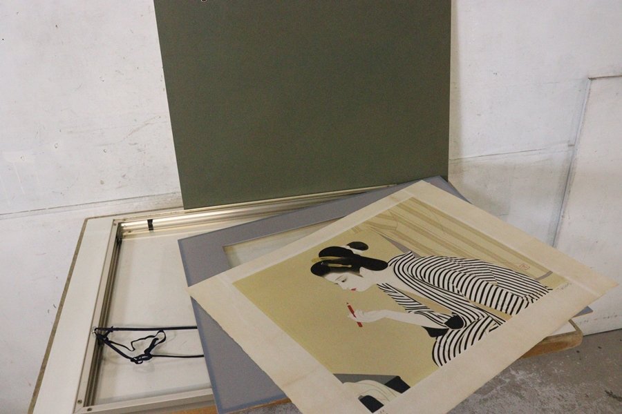 TB526志村立美 リトグラフ くちべに 153/300 サイン入◇大日本絵画