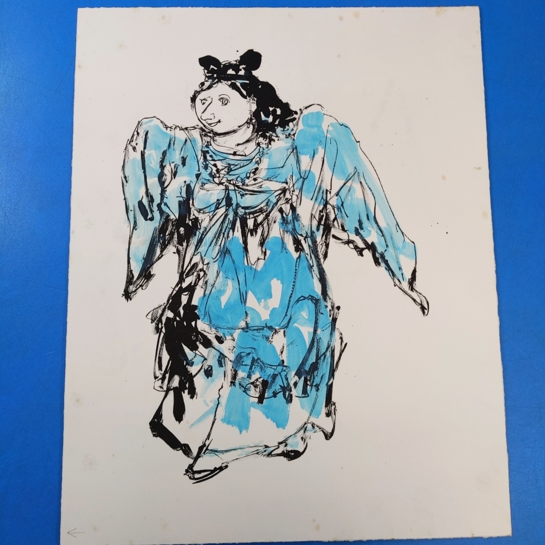 福沢一郎手彩色リトグラフ5点 踊る卑弥呼/舞う卑弥呼/鬼道につかえ
