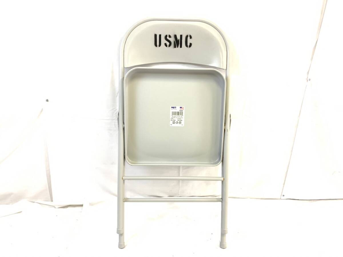 米軍放出品】☆未使用品 MECO 折り畳みイス USMC オフィス パイプ椅子